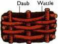 The daub and wattle technique