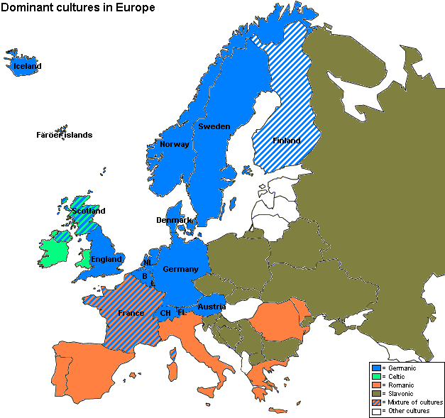 Dominant cultures in Europe