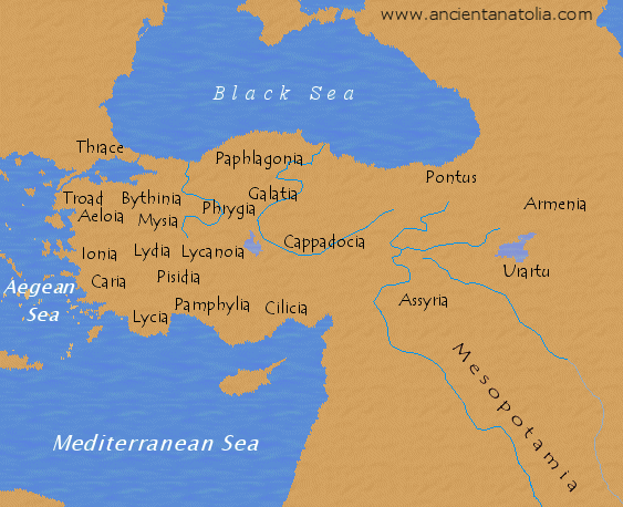 Map of Districts of Asia Minor