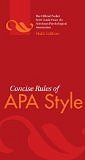 Concise Rules of APA Style (APA, Concise Rules of APA Style) 6th ed. 2009 (Paperback)