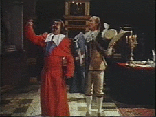Kardinal Mazarin f�rkl�r sig till musket�r i filmen �Musket�rerna tjugo �r efter�t� (Sovjetunionen 1991)