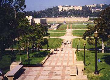 UCLA looking towards stadium and dorms