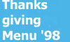 Thanksgiving Menu, 1998