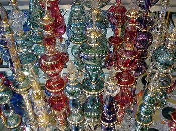 Glass containers in one of the stores in Virginia City