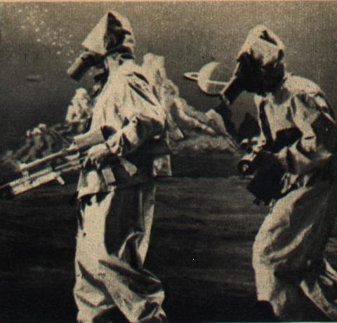 "Careful, Ranger, there are space gopher holes all around here and we can't see our feet!"