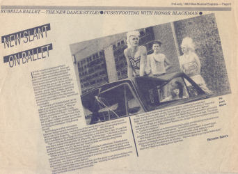 New Musical Expres July 2nd 1983 interview