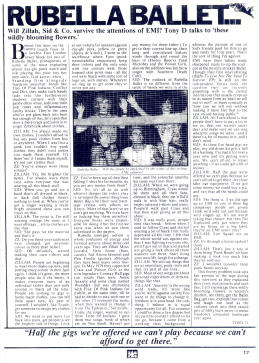 Rubella Ballet - Zig Zag September 1982