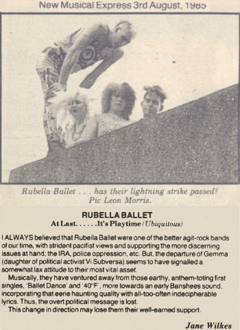 'At Last It's Playtime' LP review (NME August 3rd 1985)