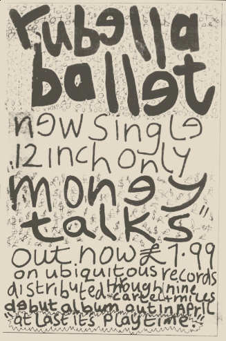 'Money Talks' 12" Advert March 1985