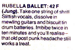 New Musical Express review April 1984 (DC Collection)