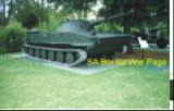 Russian-made PT76 amphibious tank captured in Angola and on display at the Military History Museum in Johannesburg. Some were captured during Ops Protea as well. On display at the Military Museum, Johannesburg.