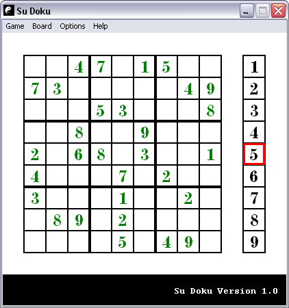 Su Doku Version 1.0
