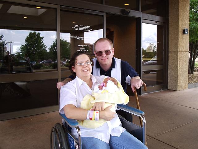 Family Portrait leaving hospital