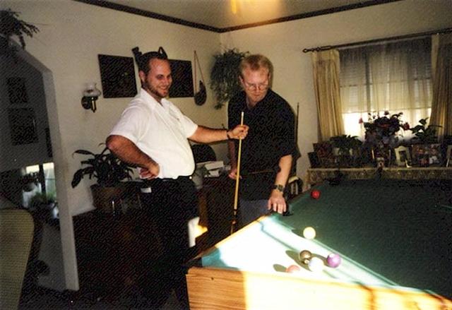 Scott and Chris playing pool