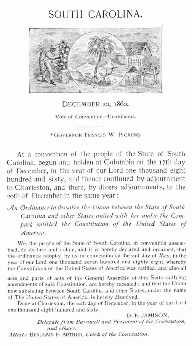 Ordinances of secession