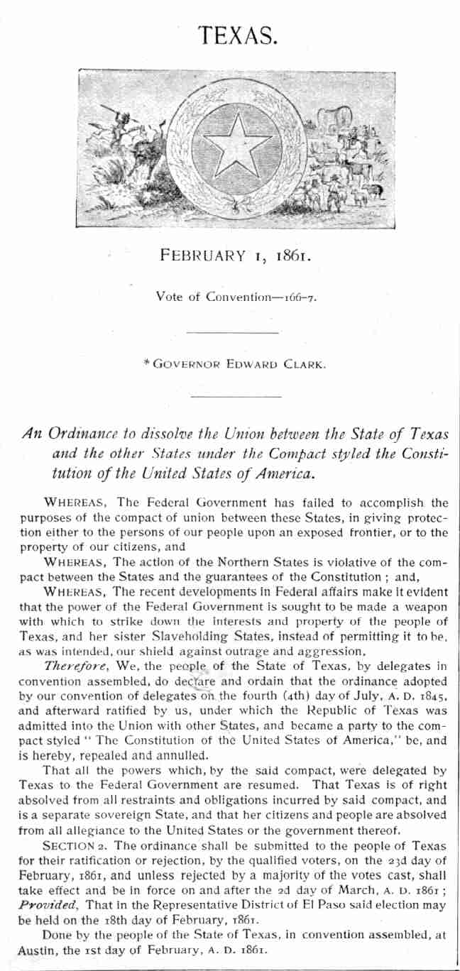 Ordinances of secession