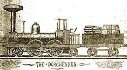 Dorchester, First engine of Champlain & St. Lawrence Rail-Road Co., Antiquarian & Numismatic Society, Montreal.
