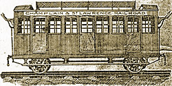 First Class Passenger Coach, Champlain & St. Lawrence Rail-Road Co. Antiquarian & Numismatic Society, Montreal.