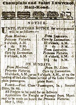 Montreal Gazette, 18 May 1841.