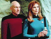 Beverly and Jean-Luc in 'The Chase' - ahh my favourite picture!