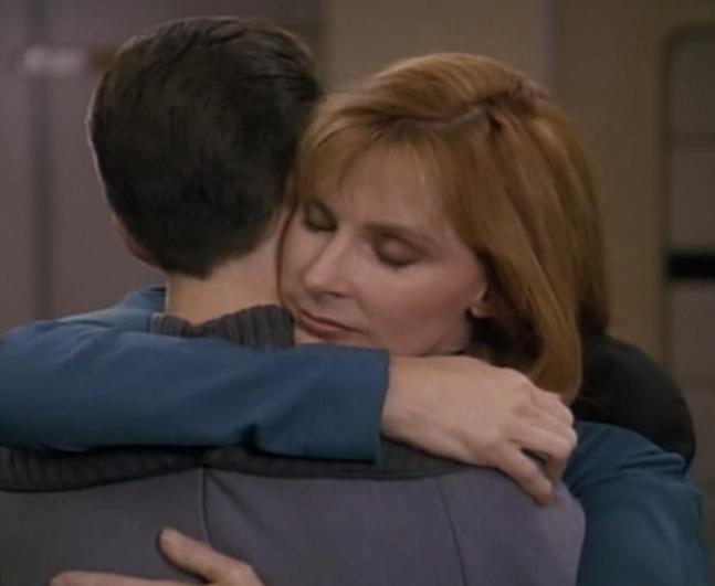 Reunited with Wesley on the ship...awwww...