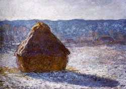 Haystack in Winter, by Claude Monet