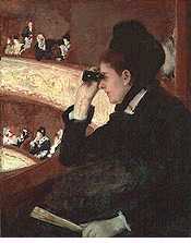 In the Loge (at the Francais, a Sketch) by Mary Cassatt