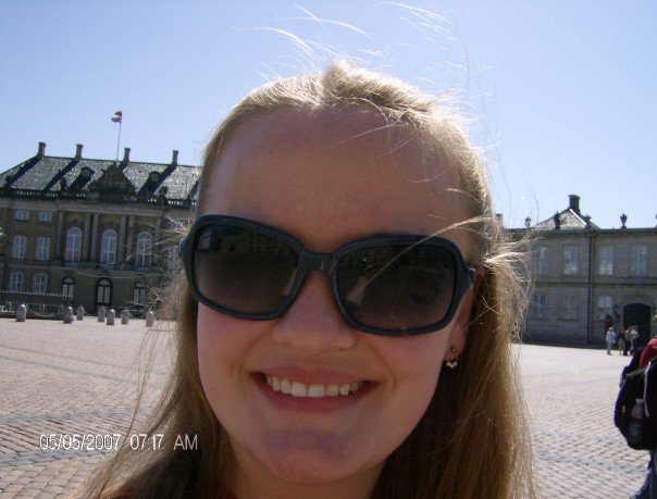 Me and Amalienborg Palace in Copenhagen--good times abound!