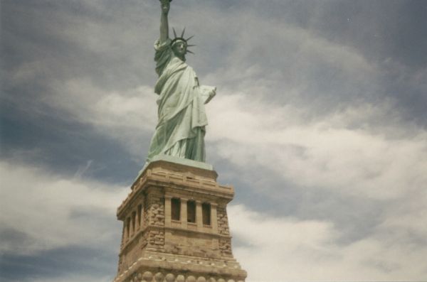 Lady Liberty on a beautiful day