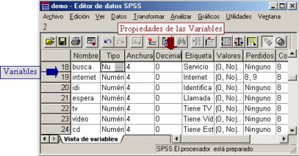 Vista de variables