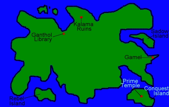 The World Map.&nbsp; One continent and a few islands.