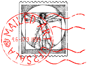 Online link: a cancelled artist stamp