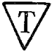The letter 'T' - sometimes within a symbol.