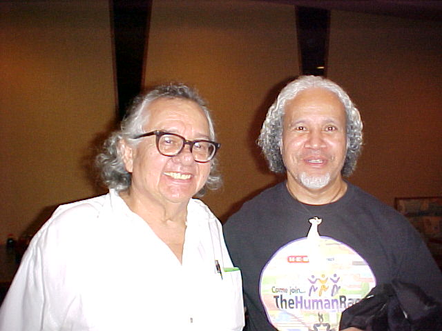 Standing Deer and Samoan chief, 2003.