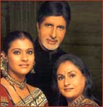 The couple with Kajol.