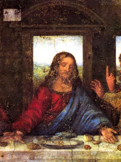 The Last Supper by Leonardo da Vinci - Detail