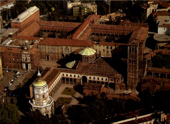 Aerial view of the Sant'Ambrogio complex