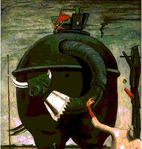 L�el�phant c�l�bes (1921), obra de Max Ernst &nbsp;&nbsp;&nbsp;&nbsp;&nbsp;&nbsp; 