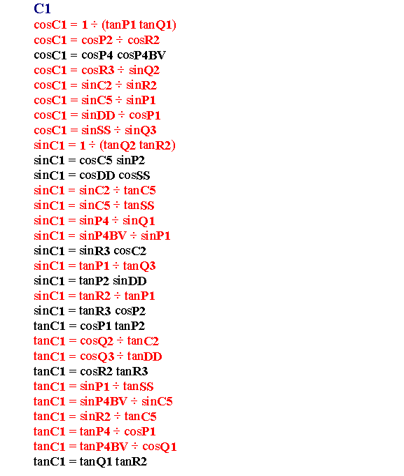 C1 Formulas