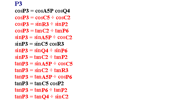 P3 Formulas