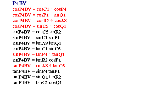 P4BV Formulas