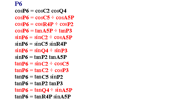 P6 Formulas