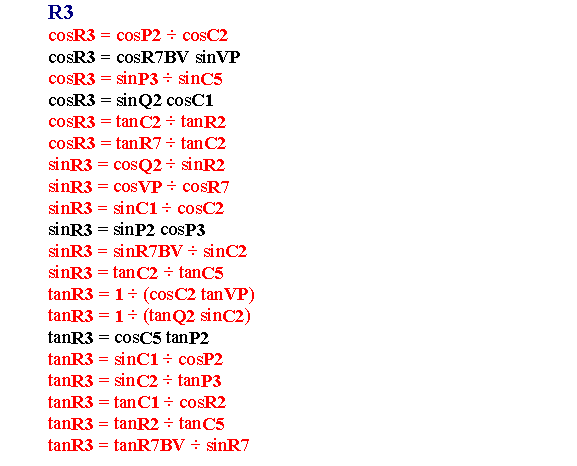 R3 Formulas