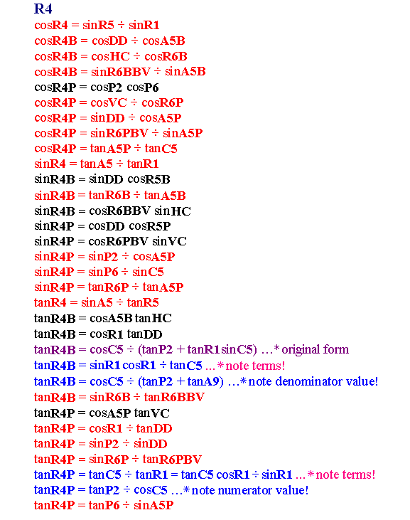 R4 Formulas