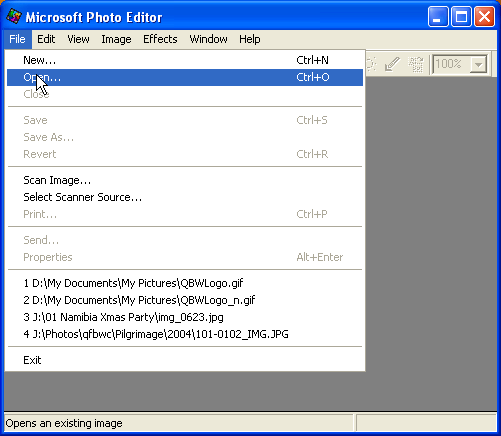 Using Microsoft Photo Editor